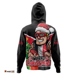 Amazing Aussie St Kilda Santa Scoring Touchdown On Christmas Game Day Hoodie