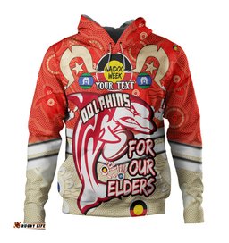 Amazing Aussie Redcliffe Dolphins Naidoc Week Custom Redcliffe Dolphins Naidoc Week For Our Elders Dot Art Style With Turtle Hoodie