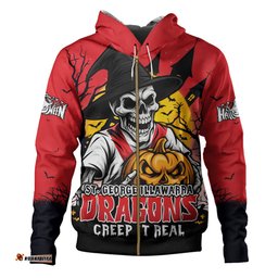 Amazing Aussie St. George Illawarra Dragons Dark Moon Rugby Halloween Battle Edition Hoodie