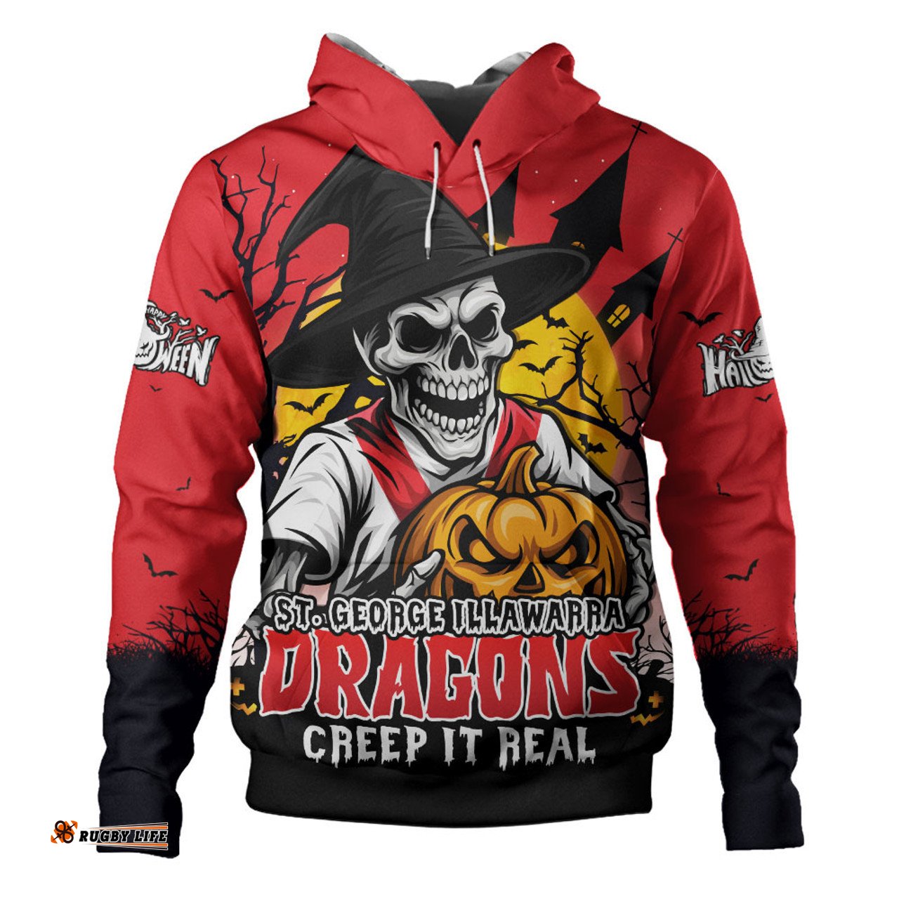 Amazing Aussie St. George Illawarra Dragons Dark Moon Rugby Halloween Battle Edition Hoodie