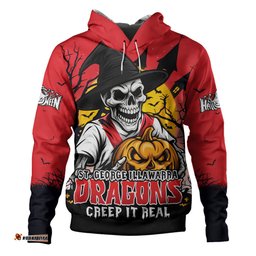 Amazing Aussie St. George Illawarra Dragons Dark Moon Rugby Halloween Battle Edition Hoodie