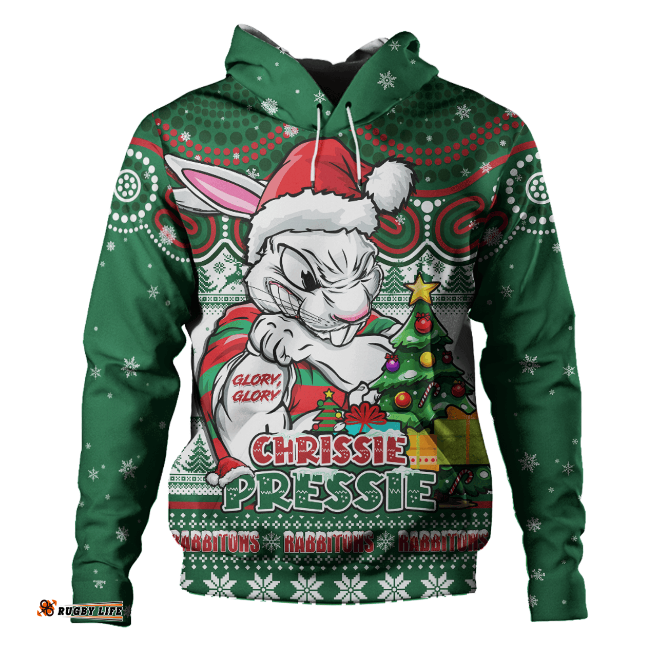 Amazing Aussie South Sydney Rabbitohs Aussie Ugly Christmas For Die Hard Fan Supporters Hoodie