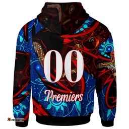 Amazing Aussie Sydney Roosters Custom Sydney Roosters Mascot with Aboriginal Inspired Dot Painting Player And Number Hoodie