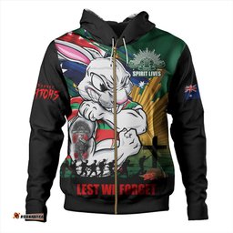 Amazing Aussie South Sydney Rabbitohs Fearless ANZAC Defender Hoodie