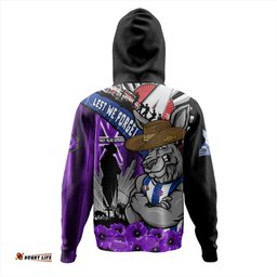 Amazing Aussie North Melbourne ANZAC Day Honor Purple Valor And Spirit Hoodie