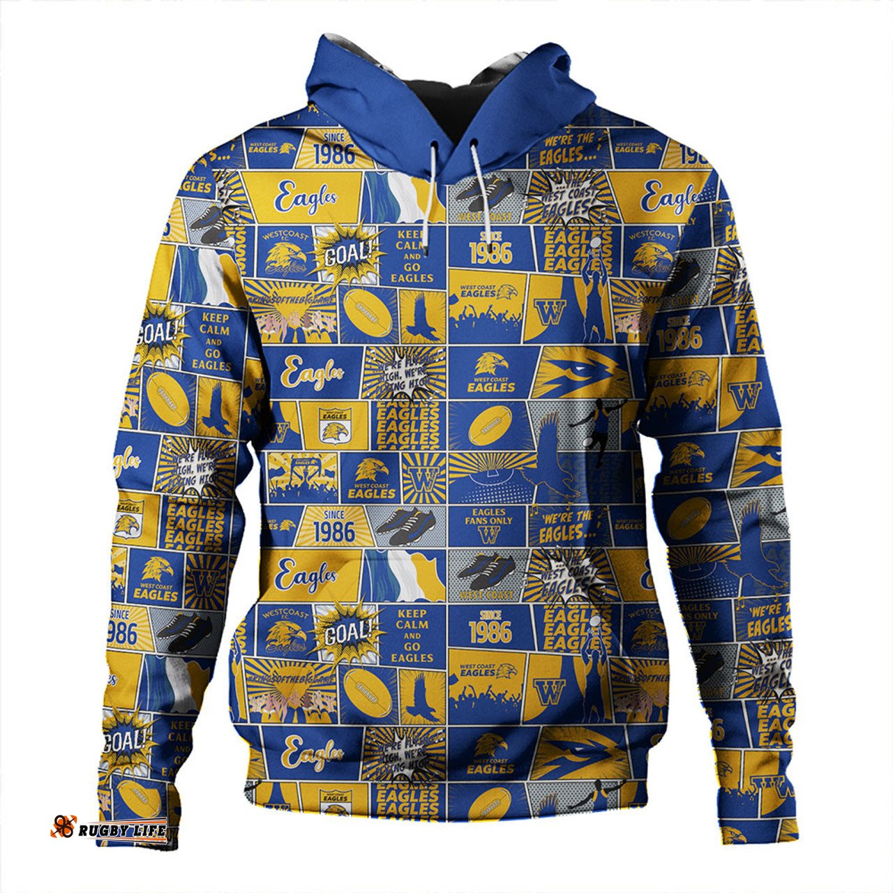 Amazing Aussie West Coast Eagles Legacy Of The Pride Comic Style Hoodie