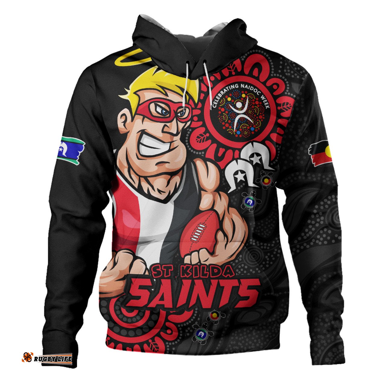 Amazing Aussie St Kilda Power Through Generations NAIDOC Edition Hoodie