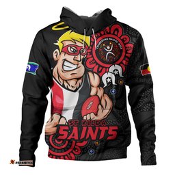 Amazing Aussie St Kilda Power Through Generations NAIDOC Edition Hoodie