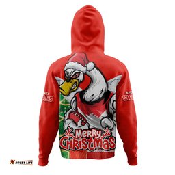 Amazing Aussie Sydney Swans Santa Scoring Touchdown On Christmas Game Day Hoodie