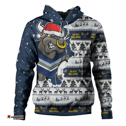 Amazing Aussie North Queensland Cowboys Merry Christmas Our Beloved Team Scratch Style Hoodie
