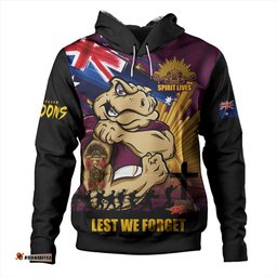 Amazing Aussie Queensland Maroons Fearless ANZAC Defender Hoodie