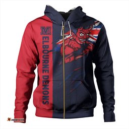 Amazing Aussie Melbourne Burning Passion Of Power Scratch Style Hoodie
