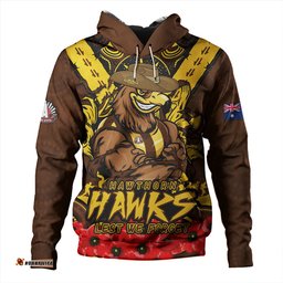 Amazing Aussie Hawthorn Ripped Legacy Of The Game The ANZAC Spirit Lives On Hoodie