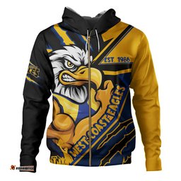Amazing Aussie West Coast Eagles Battlefield Glory Gear Hoodie