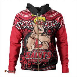 Amazing Aussie St Kilda Aboriginal Inspired Tough Fan Football For Life Hoodie