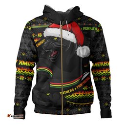 Amazing Aussie Penrith Panthers Ugly Knit Style For Christmas Game Fans Hoodie
