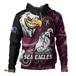 Amazing Aussie Manly Warringah Sea Eagles Power Through Generations NAIDOC Edition Hoodie