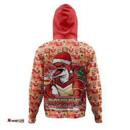 Amazing Aussie Redcliffe Dolphins Merry Ugly Christmas Comic Style Hoodie