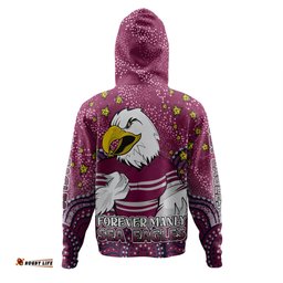 Amazing Aussie Manly Warringah Sea Eagles Custom Custom With Aboriginal Inspired Style Of Dot Painting Patterns Hoodie