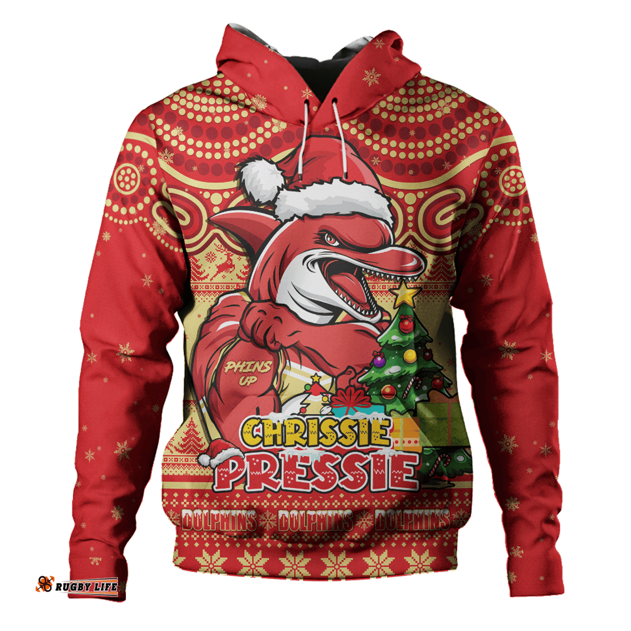 Amazing Aussie Redcliffe Dolphins Aussie Ugly Christmas For Die Hard Fan Supporters Hoodie