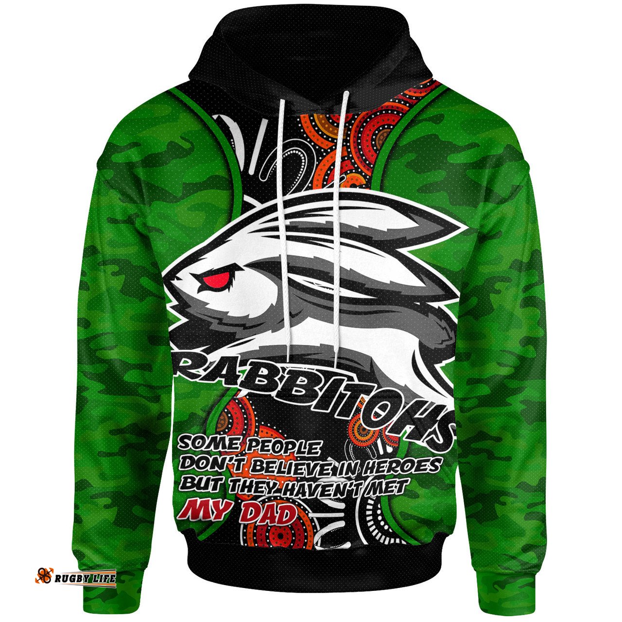 Amazing Aussie Australia Rabbitohs Custom Father's Day Indigenous Energy Hoodie