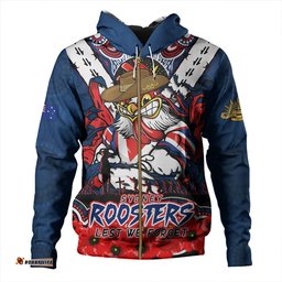 Amazing Aussie Sydney Roosters Ripped Legacy Of The Game The ANZAC Spirit Lives On Hoodie