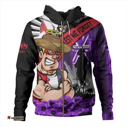 Amazing Aussie St Kilda ANZAC Day Honor Purple Valor And Spirit Hoodie