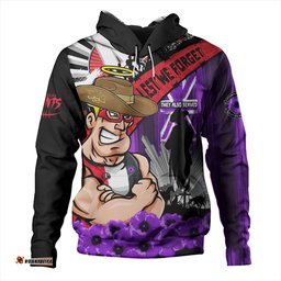 Amazing Aussie St Kilda ANZAC Day Honor Purple Valor And Spirit Hoodie
