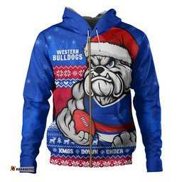 Amazing Aussie Western Bulldogs Merry Christmas Down Under Footy Power Style Hoodie