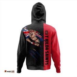 Amazing Aussie St Kilda Burning Passion Of Power Scratch Style Hoodie