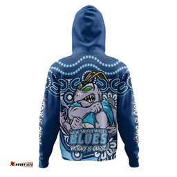 Amazing Aussie New South Wales Blues Aboriginal Inspired Tough Fan Rugby For Life Hoodie