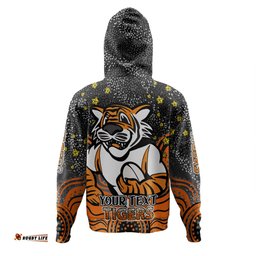 Amazing Aussie Wests Tigers Custom Custom With Aboriginal Inspired Style Of Dot Painting Patterns Hoodie