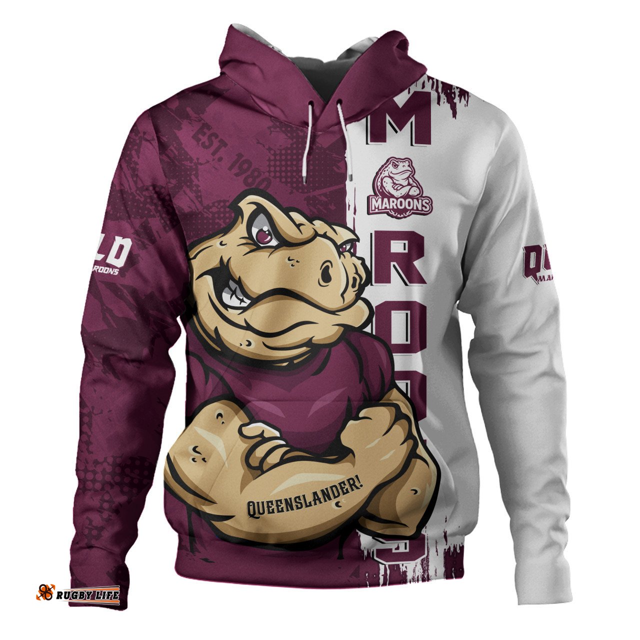 Amazing Aussie Queensland Maroons Queenslander Spirit Maroons Legacy Hoodie