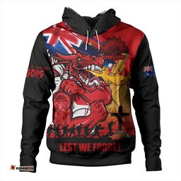 Amazing Aussie St. George Illawarra Dragons Fearless ANZAC Defender Hoodie