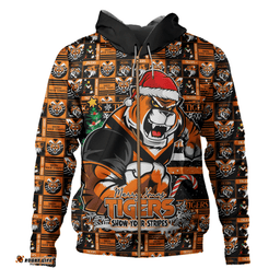 Amazing Aussie Wests Tigers Merry Ugly Christmas Comic Style Hoodie
