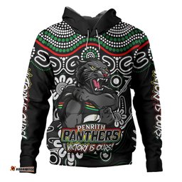 Amazing Aussie Penrith Panthers Aboriginal Inspired Tough Fan Rugby For Life Hoodie