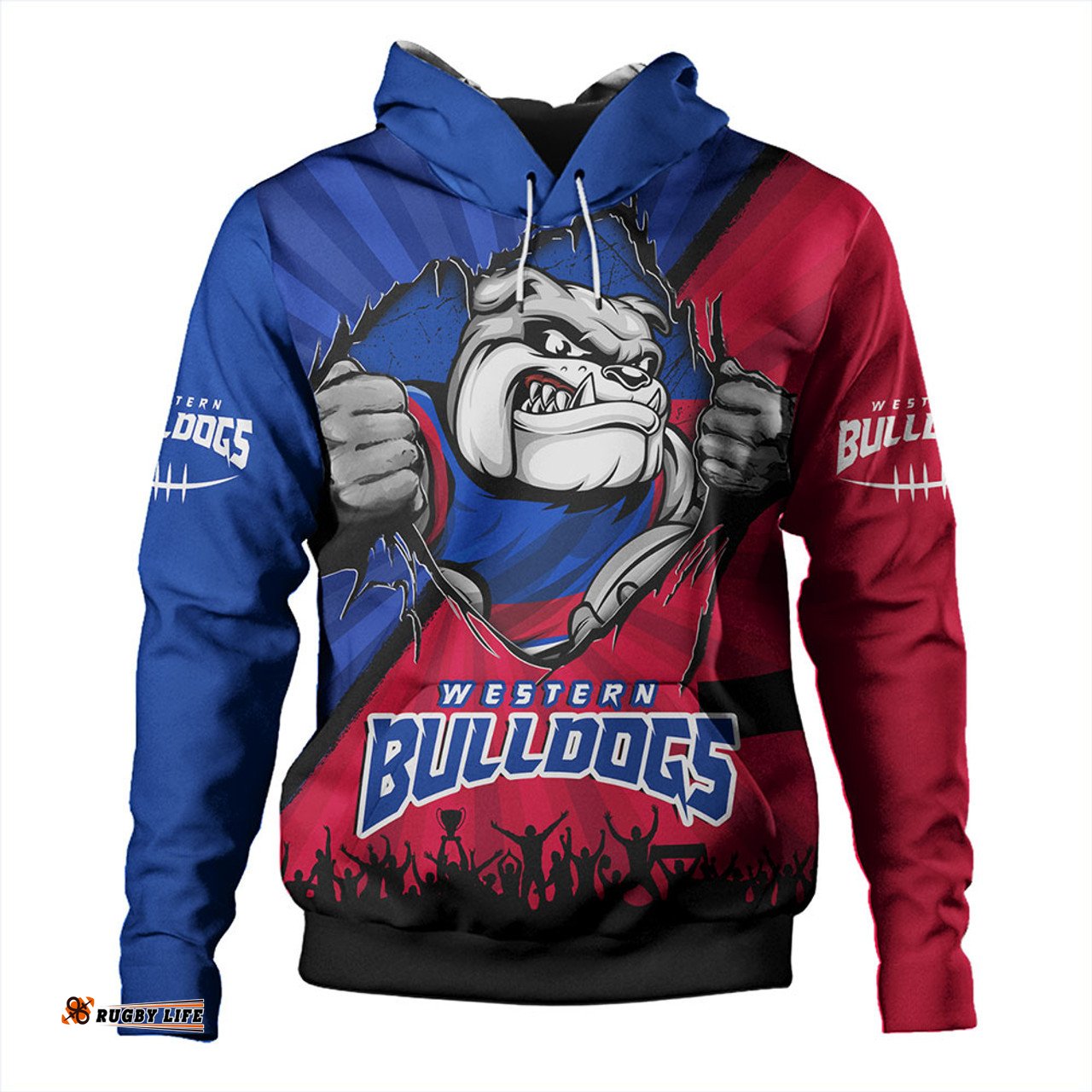 Amazing Aussie Western Bulldogs Breaking Through Fan Design Hoodie