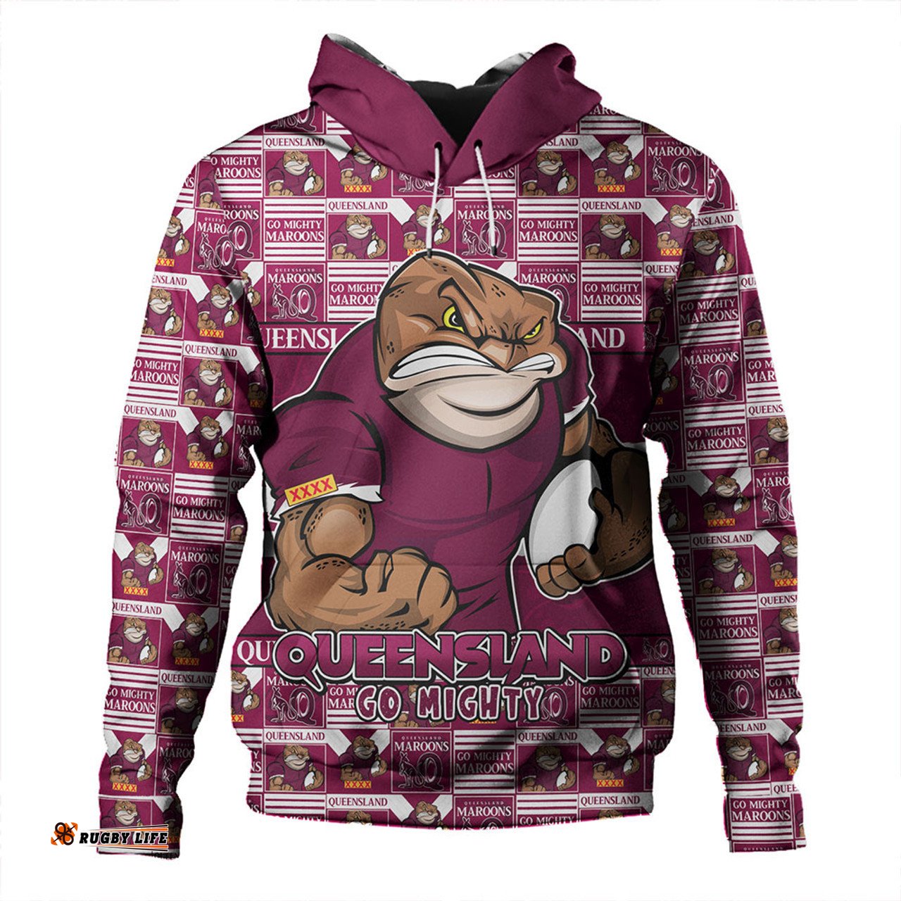 Amazing Aussie Queensland Maroons Champion s Pride Comic Style Hoodie