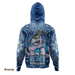 Amazing Aussie New South Wales Blues Aboriginal Pattern Inspired Victory Is Ours Hoodie