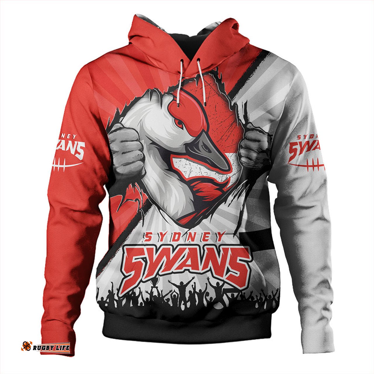 Amazing Aussie Sydney Swans Breaking Through Fan Design Hoodie