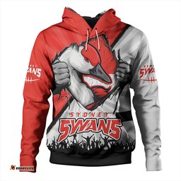 Amazing Aussie Sydney Swans Breaking Through Fan Design Hoodie