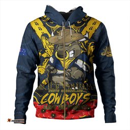 Amazing Aussie North Queensland Cowboys Ripped Legacy Of The Game The ANZAC Spirit Lives On Hoodie