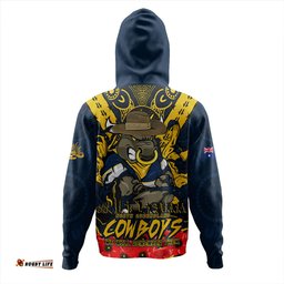Amazing Aussie North Queensland Cowboys Ripped Legacy Of The Game The ANZAC Spirit Lives On Hoodie