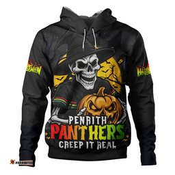 Amazing Aussie Penrith Panthers Dark Moon Rugby Halloween Battle Edition Hoodie