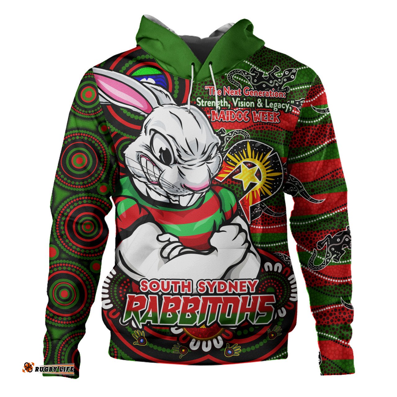 Amazing Aussie South Sydney Rabbitohs Spirit Of NAIDOC Series Hoodie