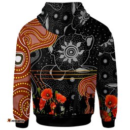 Amazing Aussie All Stars Rugby Anzac Day Quotes All Stars Aboriginal Inspired Poppy Indigenous Hoodie