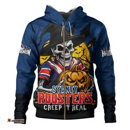 Amazing Aussie Sydney Roosters Dark Moon Rugby Halloween Battle Edition Hoodie