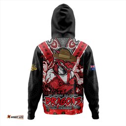 Amazing Aussie St. George Illawarra Dragons Ripped Legacy Of The Game The ANZAC Spirit Lives On Hoodie