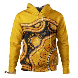 Amazing Aussie Indigenous Australian Aboriginal Sun Pathway Walkabout Hoodie