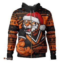 Amazing Aussie Wests Tigers Ugly Knit Style For Christmas Game Fans Hoodie